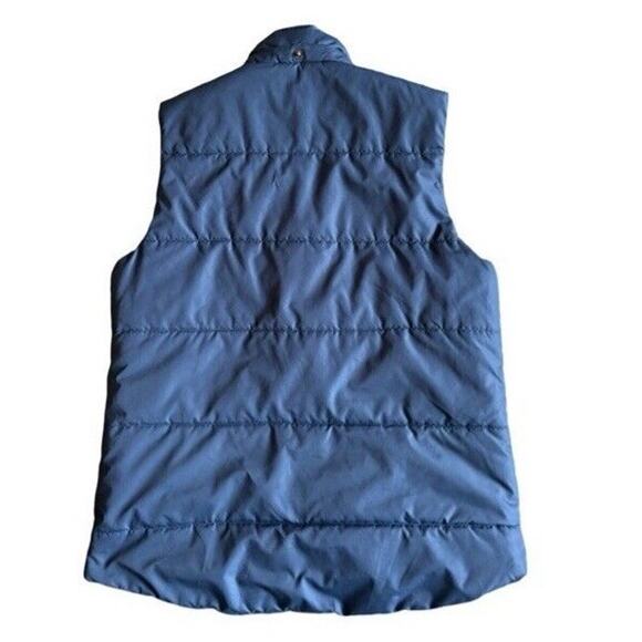 Bagatelle Quilted Vest Navy Toggles Size Small Zip Snap Button Cabin Lodge Fall - Picture 6 of 9